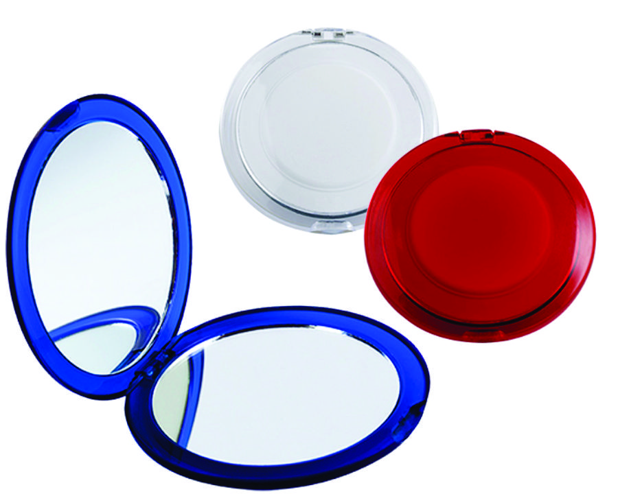 ESPEJO DUAL DE PLASTICO TRANSLUCIDO. C338